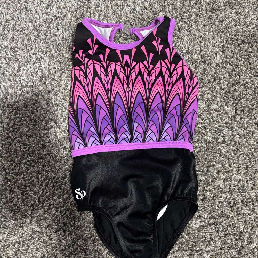 Purple and Black Kids Leotard